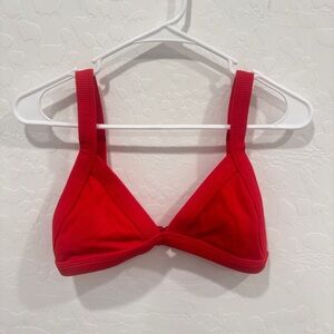 One One Swim Res Women's Ribbed Triangle Bikini Top